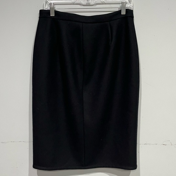 J crew skirt Wool black zip up pencil skirt - Picture 6 of 8